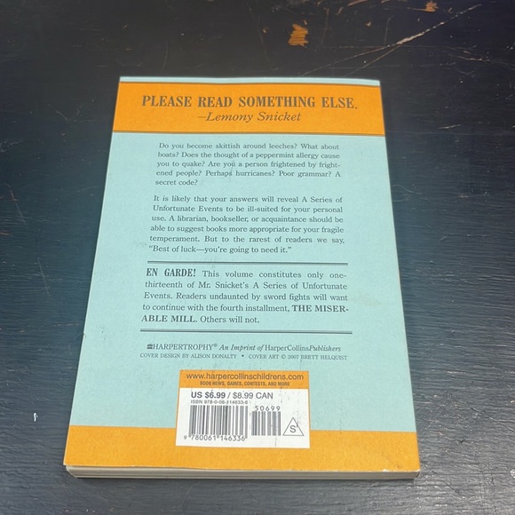 Lemony Snicket A Series of Unfortunate Events The Wide Window paperback book - Picture 2 of 12